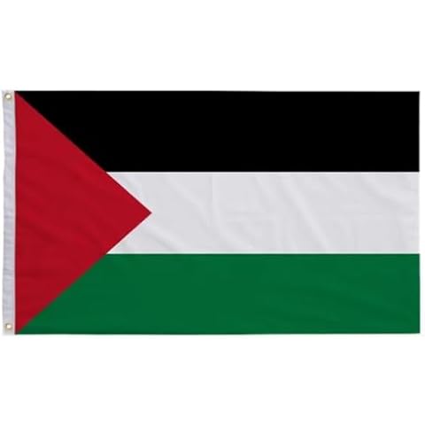 3x5 feet Palestinian flag - Colorful, canvas head and double stitching - Anti fading - Palestinian flag polyester fiber with brass grommet，Palestine Cover
