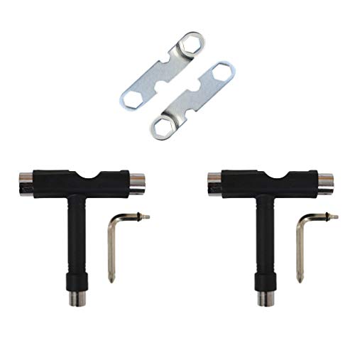 BESPORTBLE 4pcs Skateboard Tool Kit Multi-Functional Shaped Wrench Shaped Wrench for Easy Skate Maintenance Construction for Skate Enthusiasts