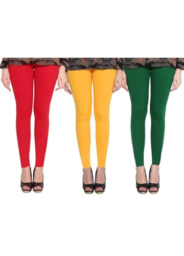 Image of Women Leggings Multi Color Combo Pack 3 | Reguler Cotton Leggings