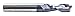HHIP 5806-1250 AlTiN-Coated Solid Carbide Single End Mill, 2 Flute, 1/8" Diameter, 1/8" Shank, 1/2" Flute Length, 1-1/2" OAL