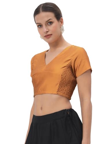 Image of studio rasa Women's Silk Blend Stretchable Blouse for Festive Wedding Party