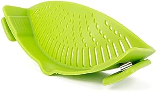 Pot Strainer Silicone Clip-on Colander Multifunction Cooking Strainer for Vegetable Noodles Bowl Home Kitchen(Random Color)