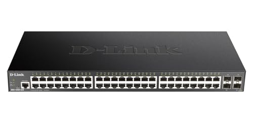 Image of D-Link 52-Port Gigabit Smart Managed Switch | 48 Gigabit Ports + 4 10G SFP+ Ports| L2+ /L3 Lite |VLANs |Web Managed |Surveillance Mode | Rackmount | NDAA Compliant (DGS-1250-52X-6KV)