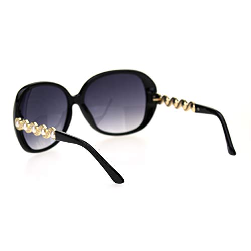 Womens Pearl Jewel Arm Thick Plastic Butterfly Diva Sunglasses3