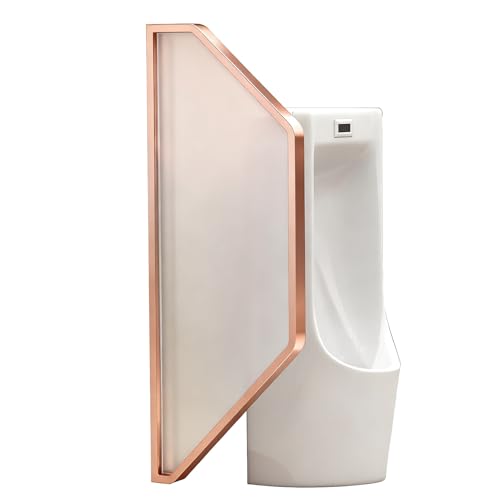 Mampara para baño masculino higiénica y resistente en color oro rosa