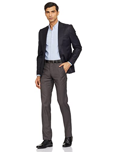 Image of Raymond Wool Blend Men's Full Sleeve Italian Cut FIT Dark Blue Formal Suit
