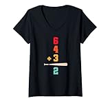Photo Gallery donna 6+4+3 2 divertente baseball double play 6 4 3 2 maglietta con collo a v Photo Gallery donna 6+4+3 2 divertente baseball double play 6 4 3 2 maglietta con collo a v