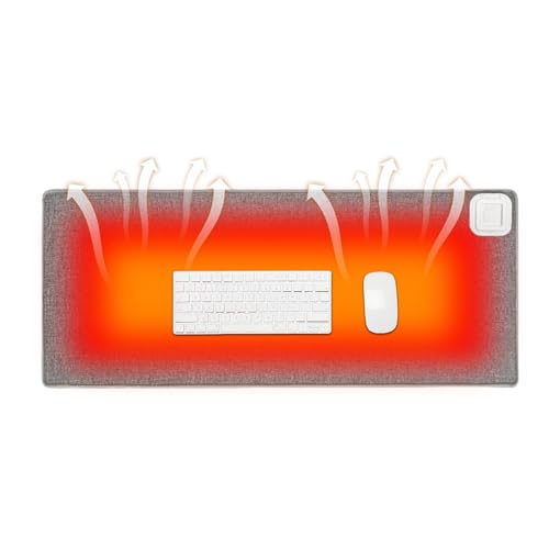 Tappetino per mousse riscaldato - Scaldamani invernale per scrivania del computer - USB - Grande tappetino riscaldante per - per da ufficio