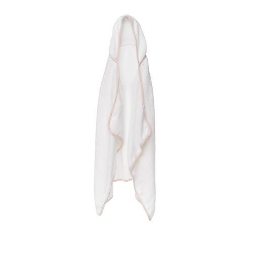 Image of Lalo The Hooded Towel - 100% Organic Cotton, Soft on Sensitive Skin, Cozy & Absorbent, Machine Washable Baby Hooded Bath Towel - Grapefruit