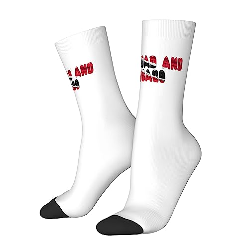Oudrspo Drapeau de Trinité-et-Tobago fier Chaussettes unisexes funky Chaussettes décontractées