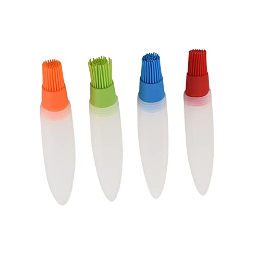 ifundom 4Pcs Food Grade Silicone Basting Brushes for Bbq Baking Easy Dispenser for Grilling Frying Waffle Use