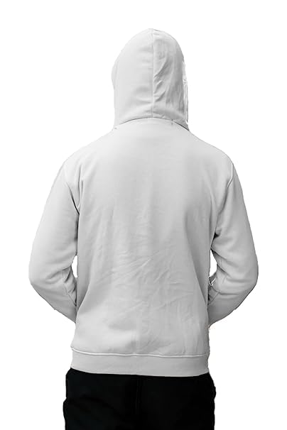 Image of Koverify Plain Cotton Hooded Neck with Mask Stylish Balaclava Zipper Hoodie