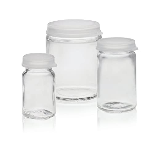Wheaton 225534 Sample Bottle, 8mL, Glass, With Size 22 Snap Cap Attached, 22mm Diameter x 39mm (Case of 144)