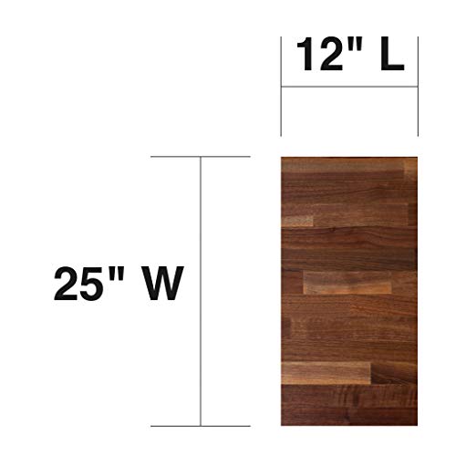 John Boos WALKCT-BL1225-O Blended Walnut Counter Top with Oil Finish, 1.5