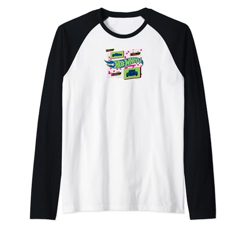Hot Wheels - Bonecrusher Car Gamer Grid Flaming Logo Camiseta Manga Raglan