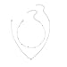 MileHouse Fashion Pendant Necklace for Women,Simple Double Layers Chain Heart Pendant Necklace Choker Jewelry - Silver