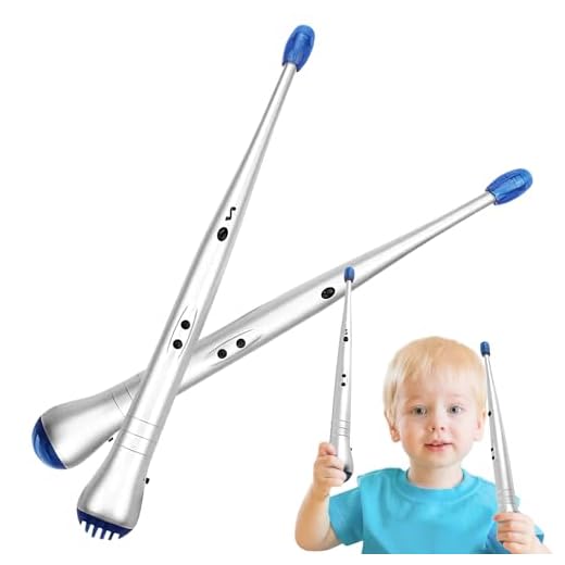 Baquetas eléctricas para niños - 1 par de baquetas electrónicas digitales Rock Beat | Air Drum Rock Rhythm Stick con sonido - Juego de batería para niños principiantes, adolescentes, adultos, entrenam