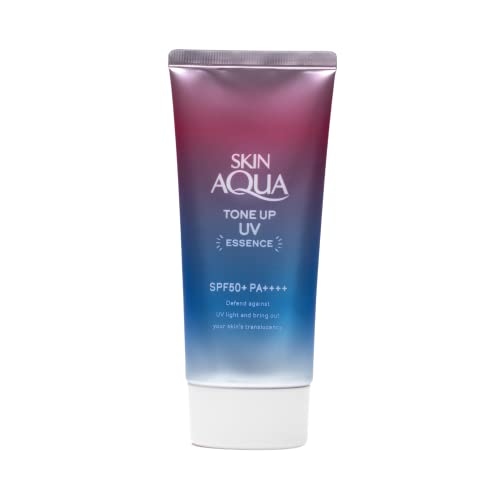 SKIN AQUA® Tone Up UV Essence 80g Protetor Solar Facial FPS50 Uniformiza tons amarelados e... SKIN AQUA® Tone Up UV Essence 80g Protetor Solar Facial FPS50 Uniformiza tons amarelados e...