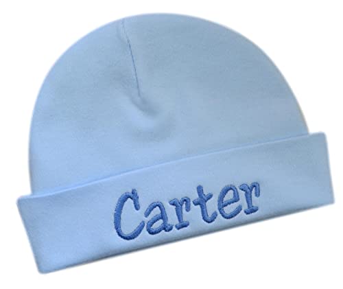Embroidered and Personalized Baby Boy Hat Baby Shower Keepsake Custom Infant Hat