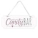 Frau WUNDERVoll® SCHILD CANDY BAR, 40 x 15 cm/Wegweiser, Hochzeit Vintage, Hochzeitsschild, Kirche, Standesamt, Stuhldekoration, Hochzeitsgeschenke Brautpaar Schild