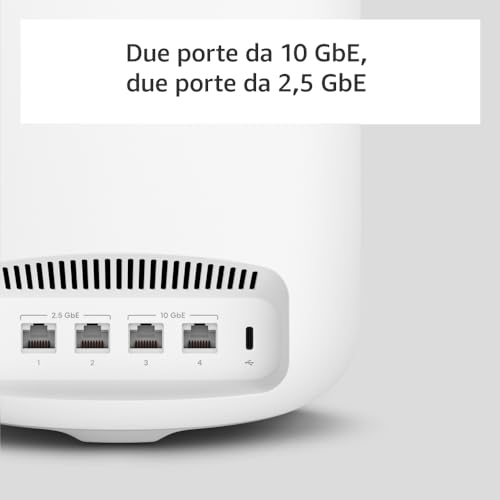 Router wi-fi mesh Amazon eero Max 7 | Ethernet 10 Gbps | Copertura fino a 230 m² | Connette più di 250 dispositivi | Ideale per il gaming | Confezione da 1 | Ultima generazione - Immagine 2