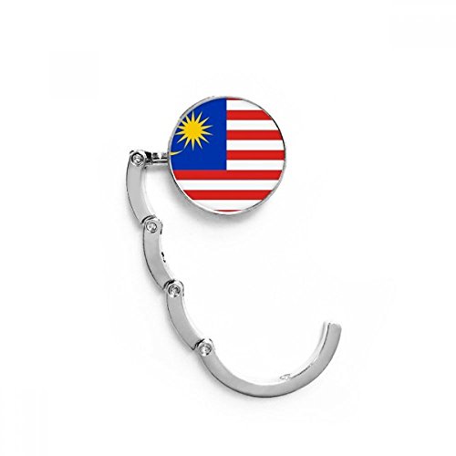 Accroche sac pliable drapeau Malaisie pour table de bureau 4,4 cm