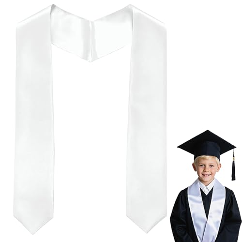 Lxzyu Kindergarten Preschool Graduation Sash 40 Unisex Kindergarten Preschool Graduation Stole Class of 2026 for Kids Decorations white