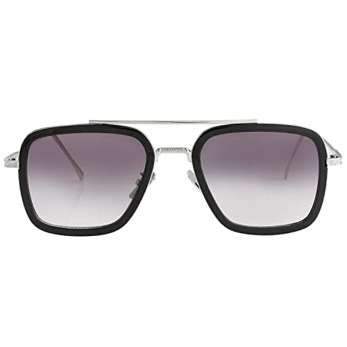 Image of Kursan Polarized Tony Stark Sunglasses for Men Women Vintage Square Metal Frame Iron Man and Spider-Man Eyeglasses
