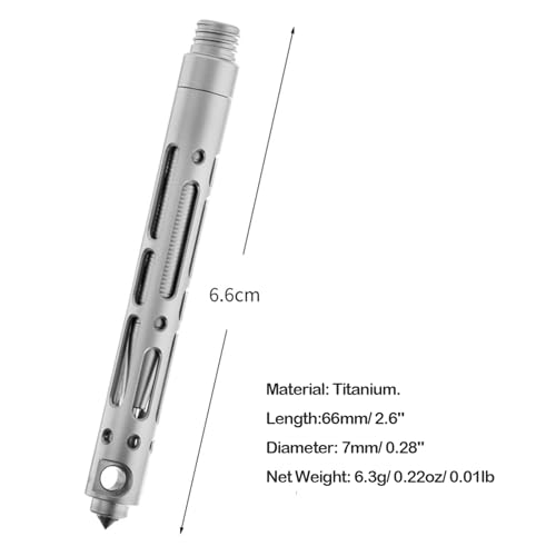Stylo à bille en titane Hamans EDC de poche compact