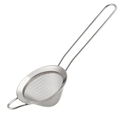 Aboiled Colador pequeño de acero inoxidable, colador de malla fina, mini colador de cóctel para cócteles, té, café y bebidas