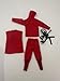 LINJXCMUXU 1/12 Action Figure Clothes,Samurai Outfits for 6 inch Male Action Figures,1:12 Scale Clothing Suits (Red)