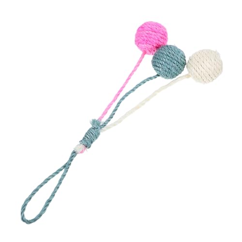 SUPVOX Bola de Sisal Colgante Estimulante y Resistente para Gatos de Interior para Árbol Rascador
