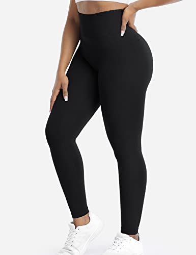 Yeoreo Women Seamless Workout Leggings High Waisted Butt Lifting Gym Yoga Pants Black Xl #TOP4