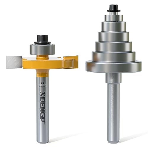 Image of Rabbet Router Bit Set 1 /4 Shank, Rabbeting Router Bits 1pcs with 6 Bearings for Interchangeable and Adjustable Multi Depths Cutter 1 /8 inch, 1 /4 inch, 5 /16 inch, 3 /8 inch, 7 /16 inch, 1 /2 inch