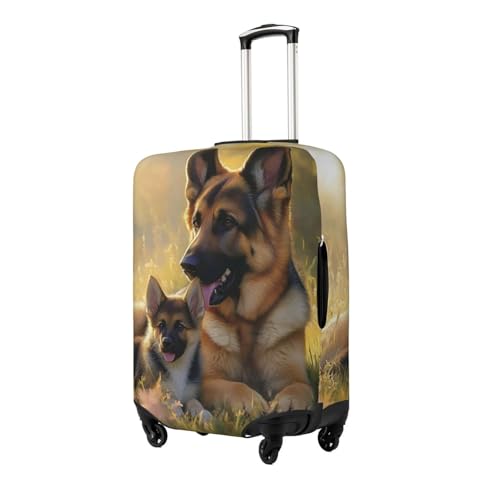 German Shepherd Dog Travel Luggage Covers For Suitcase Elastic Suitcase Protector Anti-Scratch Spandex Baggage Covers Fits 18-32 Inch Luggage X-Large2