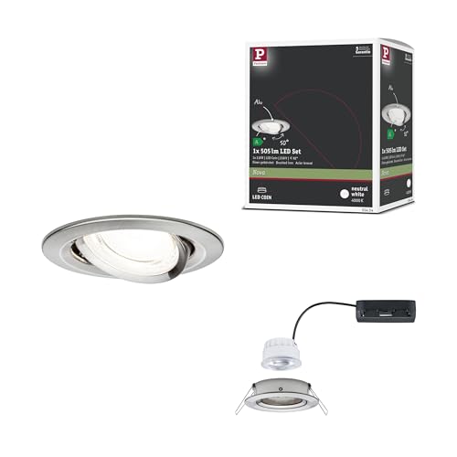92454 Faretto da Incasso LED Nova Angolo Rotondo 84 mm 50° 2.8W 505lm 230V 4000K Acciaio Spazzolato