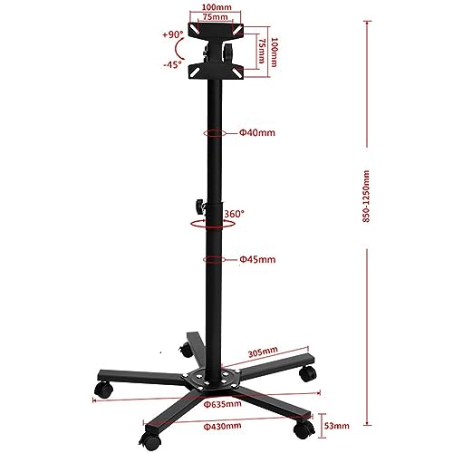 Soporte móvil para TV de 14 a 27 pulgadas, altura ajustable miniatura 2