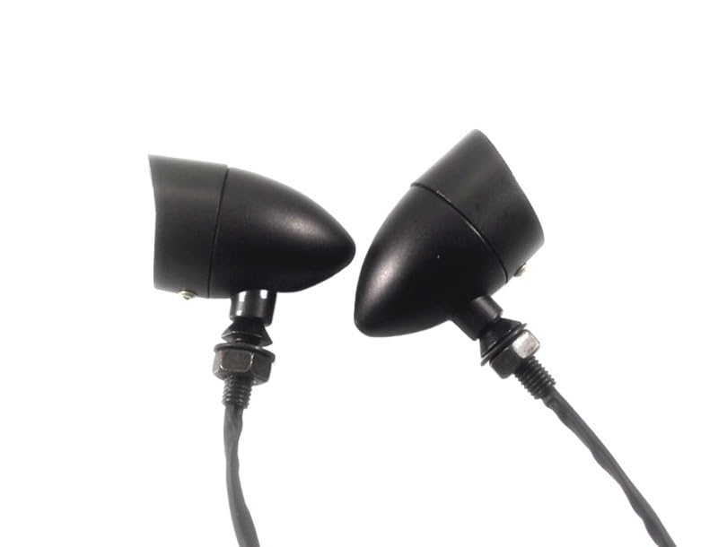 Clignotants De Moto Vintage En Métal Accessoires 12V Lampe Halogène Rénovée