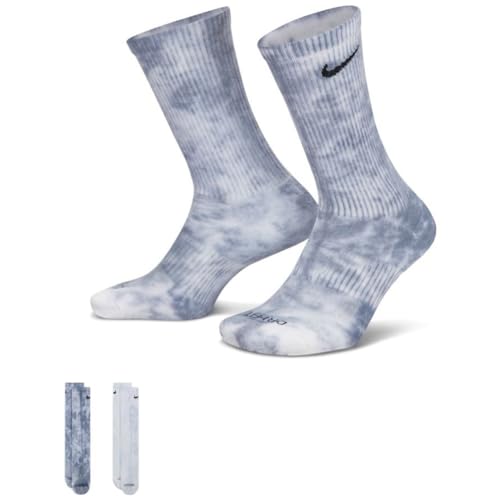 Nike Everyday Plus Cushioned Tie-Dye Crew Socks (2 Pairs) Adult D, Size XL
