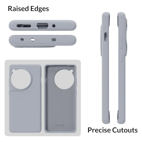 Image of SPRIG Compatible with Oneplus 12R Premium SilkTone Back Cover Drop Tested Shock Proof Mobile Case for Men, Women, Boys and Girls with Camera Protection (Blue Grey)