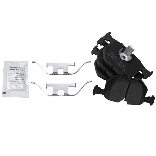 Image of TRQ Performance Rear Brake Pad and Rotor Set Semi Metallic G Coated Rotors Compatible with 2001-2006 BMW 330Ci 2001-2005 330i 330xi