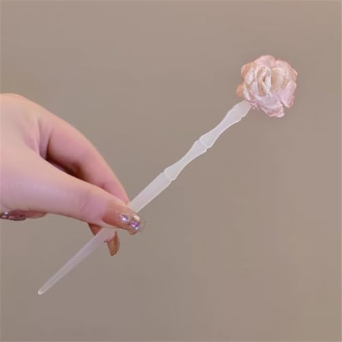 Épingle à cheveux camélia en véritables fleurs séchées et finition rétro - 5