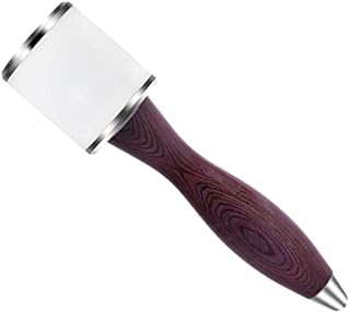 Wooden Handle Nylon Leather Hammer, DIY Leathercraft Mallet, Cowhide Sew Club, Straight Head, 8 Inch, Green (Purple)