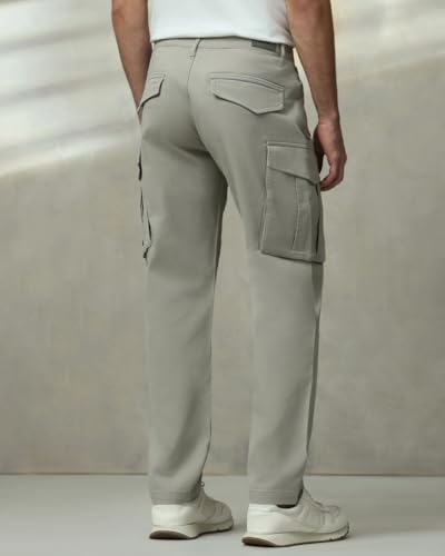 Image of MUFTI Navy Slim Fit Cargo Trousers