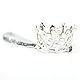 Nishine 2 Stück Baby Mädchen Krone Stirnband Prinzessin Diadem Kopfschmuck Set Kleinkind elastisches Stirnband(Silber)
