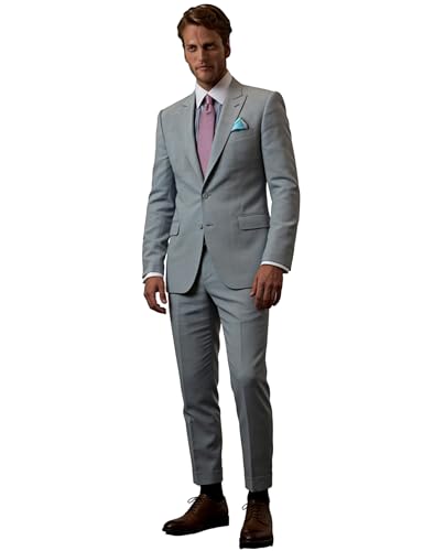 Blazer pour homme à col à pointe et un bouton costume business casual