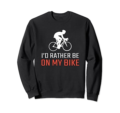 Regalos de ciclismo con texto en inglés "I d Rather Be Funny Cycling Novelty Gifts Sudadera