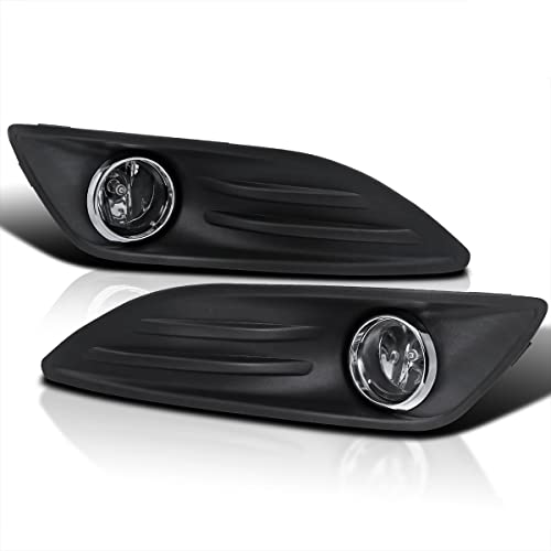 SPEC-D TUNING Clear Lens Fog Lights + H11 Bulbs + Switch Included Compatible with Ford Fiesta 2014-2017 L+R Pair Assembly