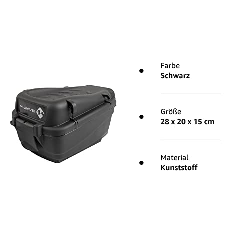 M-Wave Unisex Topcase Fahrradkoffer, Schwarz, 28 x 20 15 cm EU