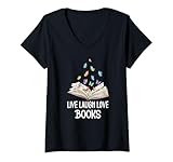 Photo Gallery donna butterfly book live laugh & love books reading lover bookish maglietta con collo a v Photo Gallery donna butterfly book live laugh & love books reading lover bookish maglietta con collo a v